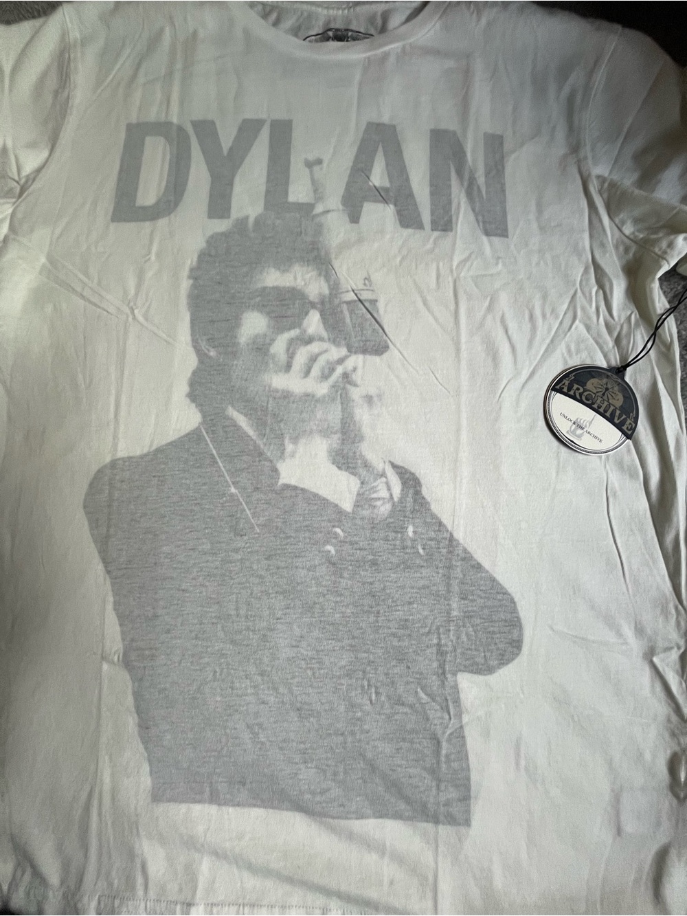 Dylan Graphic Short Sleeve Tee - White with Gray Print
